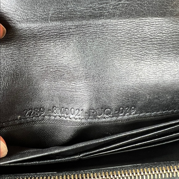 Vintage Fendi Zucchino Canvas Long Wallet Black 8M0021 COA Included - Authentic - Picture 11 of 12